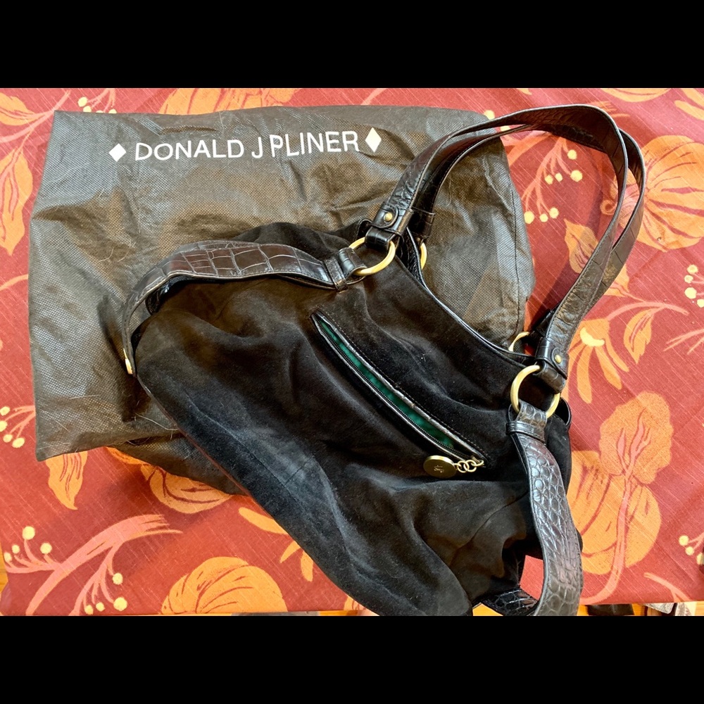 Vintage Donald Pliner suede hobo bag